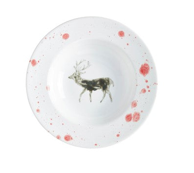 Porcelain bowl "Deer spotted red"