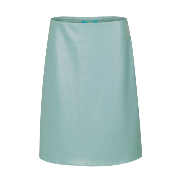 Skirt "faux leather light blue"