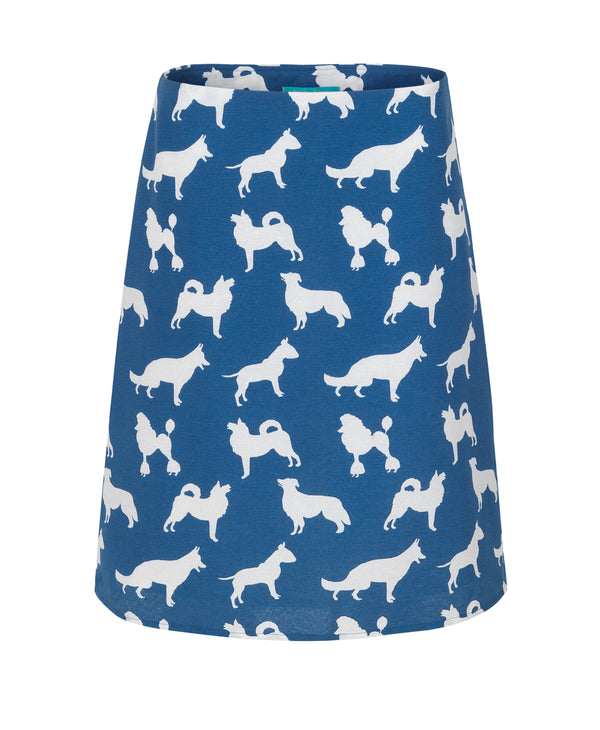 Skirt "Dogs blue"