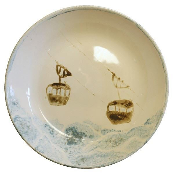 Porcelain bowl "ski gondolas"