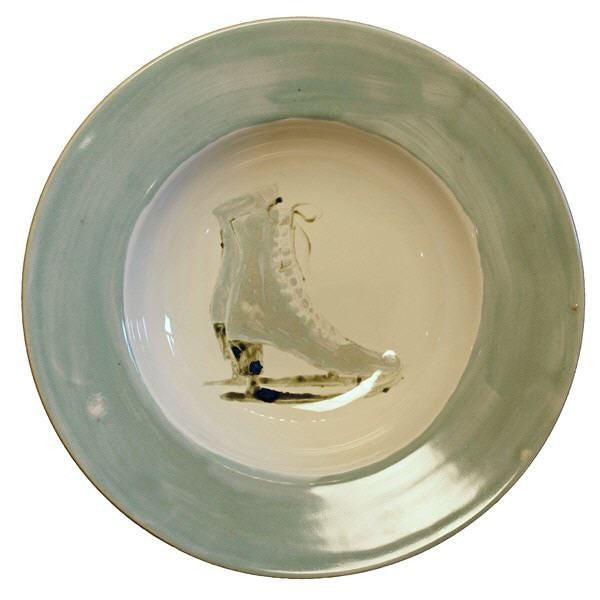 Porcelain bowl "ice skate light blue"