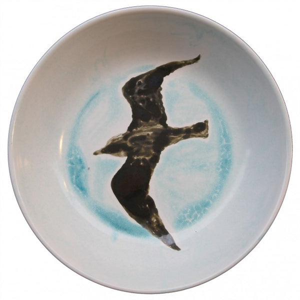 Porcelain bowl "Seagull blue"
