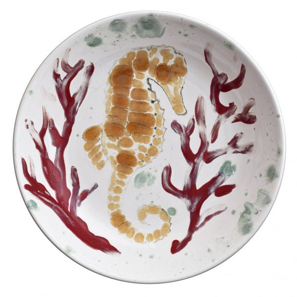 Porcelain bowl "Seahorse in coral"